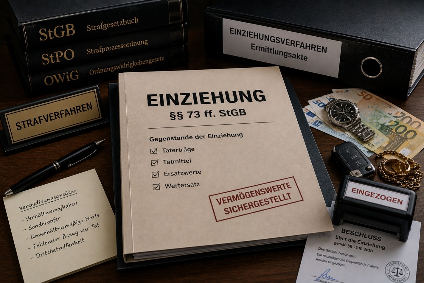 Einziehung nach §§ 73 ff. StGB – Vermögensabschöpfung von Geld und Wertgegenständen im Strafverfahren