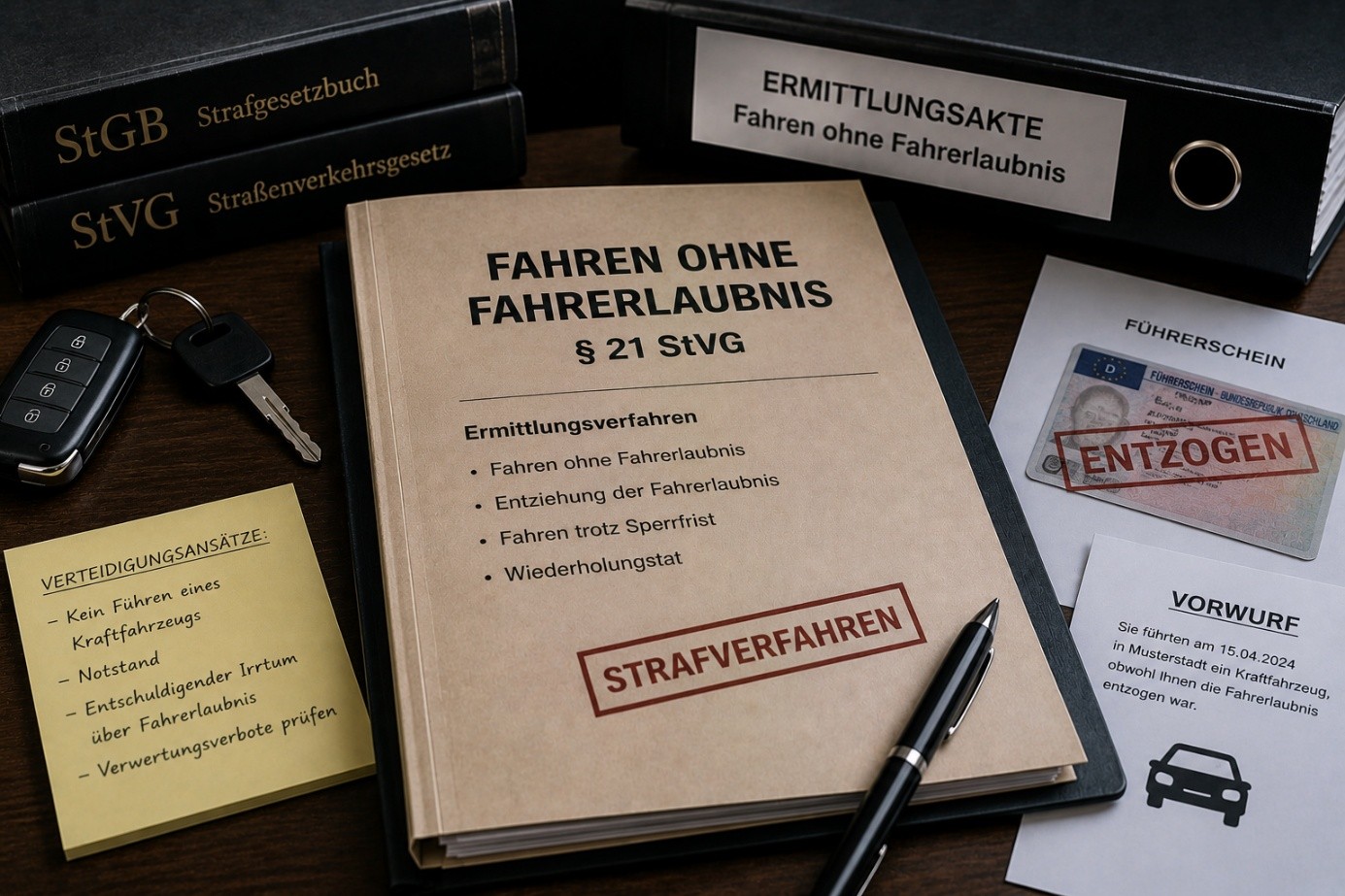 Fahren ohne Fahrerlaubnis nach § 21 StVG – Strafverfahren wegen entzogener Fahrerlaubnis