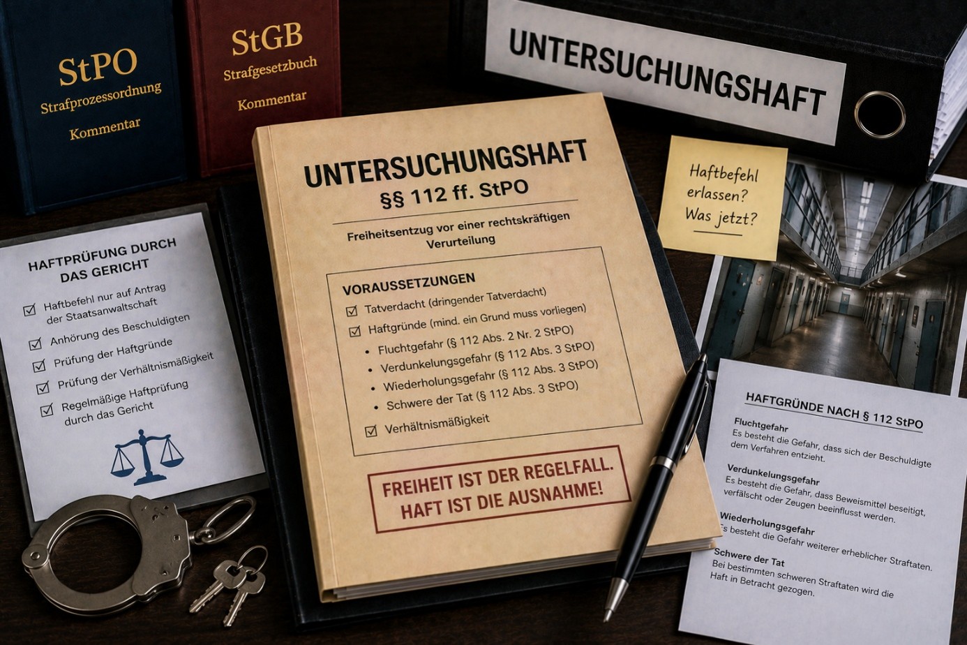 Untersuchungshaft nach §§ 112 ff. StPO – Haftbefehl, Haftgründe und Haftprüfung im Strafverfahren